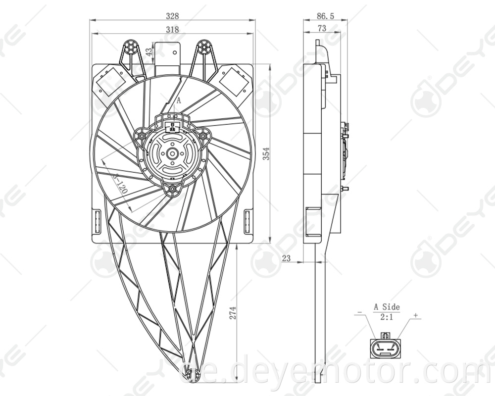 51732069 51764532 heißer verkaufender Autokühlerlüfter für FIAT PANDO